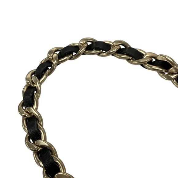 Auth CHANEL - Black Gold Lambskin Hardware Belt Gold hardware - Picture 4 of 5